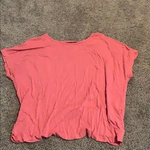 Pink Open Back Workout Shirt
